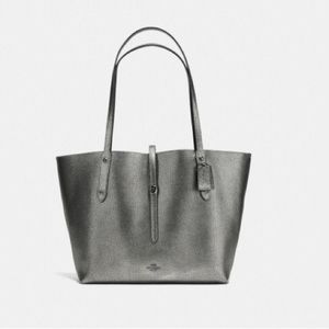 COACH Market Tote in Gunmetal Black - LIKE NEW
